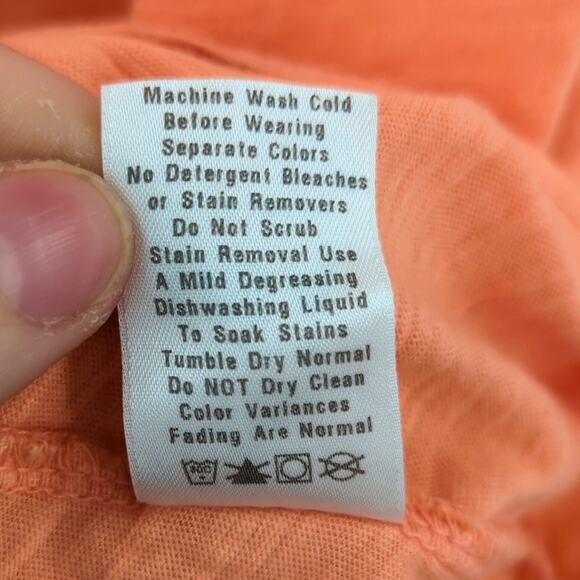 Fresh Produce Top Womens Small Tank Orange Peekaboo Bright Boho Cotton USA - Picture 10 of 10